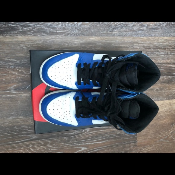 NIKE AIR JORDAN 1 RETRO HIGH OG BG GAME ROYAL - Picture 2 of 6